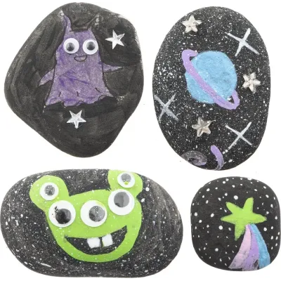 Maľovanie na kamienky Galaxy