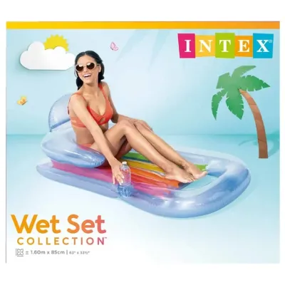 Intex 58802 Lehátko a kreslo 160x85cm - modrá