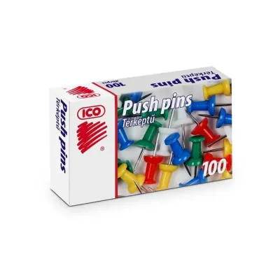 Pripínačky farebné PUSH PIN/100ks do korku