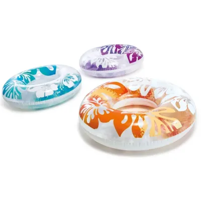 Intex 59251 Clear Color Tubes nafukovací kruh - modrá