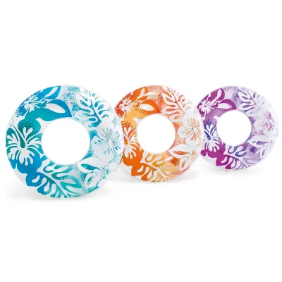 Intex 59251 Clear Color Tubes nafukovací kruh - modrá