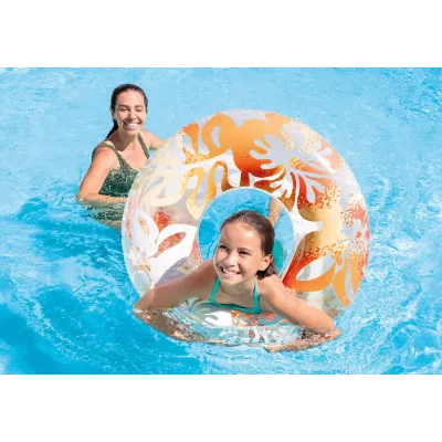 Intex 59251 Clear Color Tubes nafukovací kruh - modrá