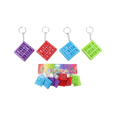 Kľúčenka piškvorky farebná 12,5cm - modrá