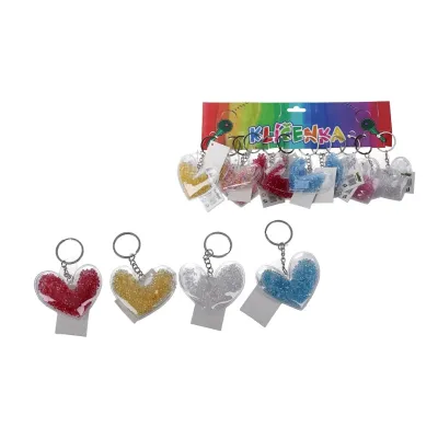 Kľúčenka srdce 9cm - žltá