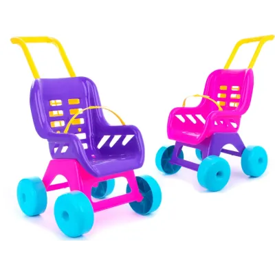 Kočík bugina pre bábiky 48cm - ružová