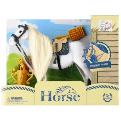 Kôň s doplnkami 2farby - biela