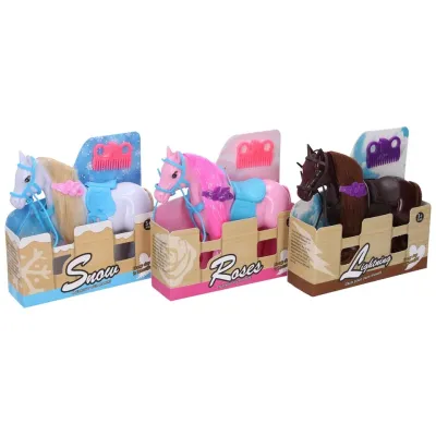 Koň s hrebeňom 17cm - čierna