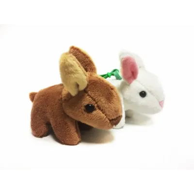 Králik plyšový-kľúčenka - biela