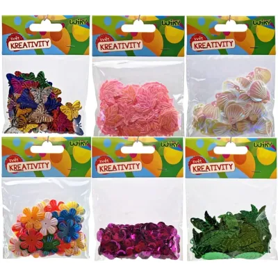 Kreatívna sada dekorácie 10g - zelená - listy