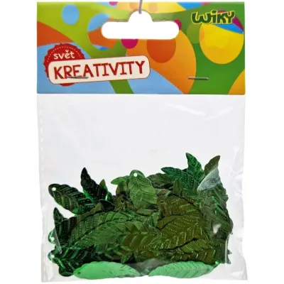 Kreatívna sada dekorácie 10g - zelená - listy
