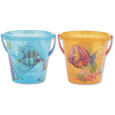 Kýblik s motívom rybičiek 17x16cm - modrá