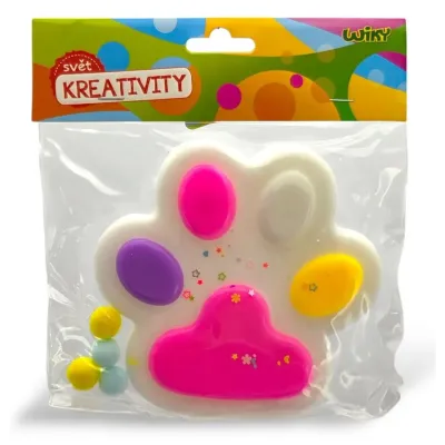 Labka silikónová dekorácia 14x13cm - žltá