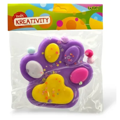 Labka silikónová dekorácia 14x13cm - žltá