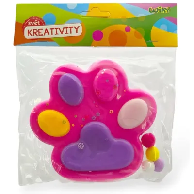 Labka silikónová dekorácia 14x13cm - žltá