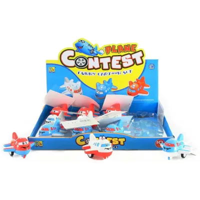 Lietadlo baby naťahovacie 7cm,3druhy - modrá