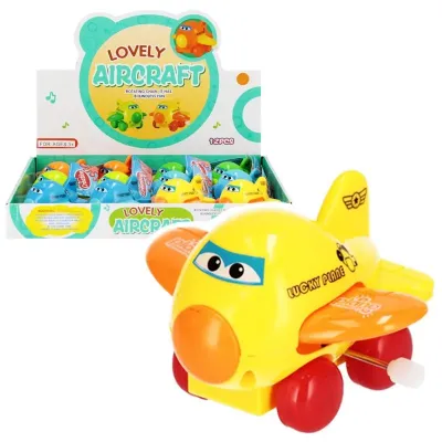 Lietadlo na natiahnutie 8cm - žltá