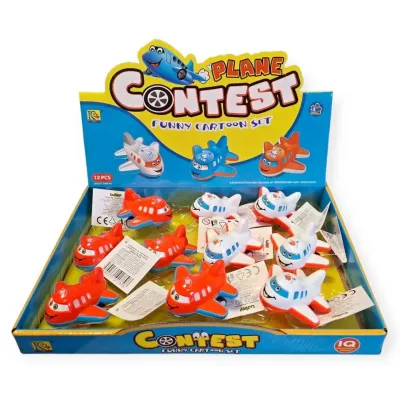 Lietadlo na zotrvačník 8cm - biela