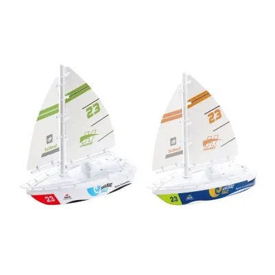 Loď plachetnica na batérie 21x6,5x25cm - zelená