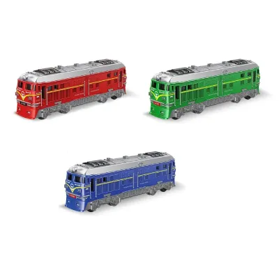 Lokomotíva na zotrvačník 18cm - modrá