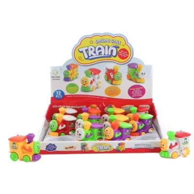 Lokomotíva naťahovacia 7cm - zelená