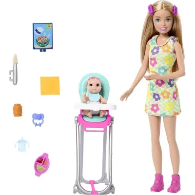 Mattel Barbie opatrovateľka v kvetinových šatách