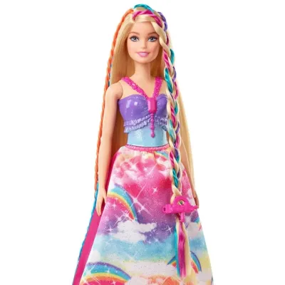 Mattel Barbie Princezná s farebnými vlasmi herný set