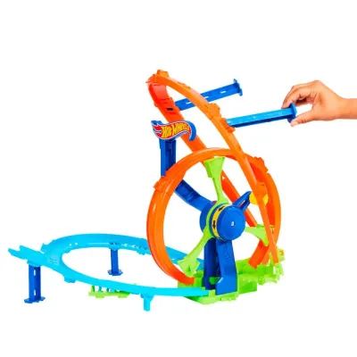 Mattel Hot Wheels Stunt Tracks Turbo pretekárska sada dráha + vozidlo