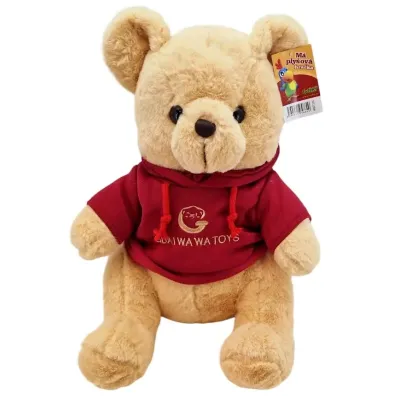 Medveď plyšový 40cm - fialová mikina