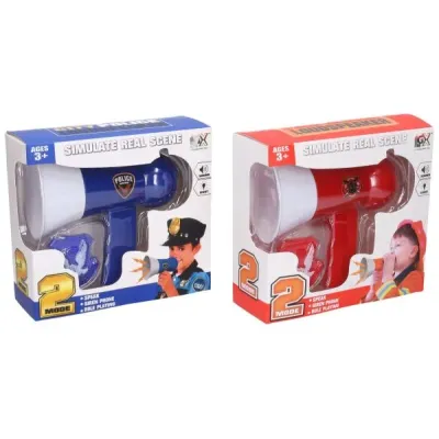 Megafón záchrannej zložky 16cm/2druhy - modrá