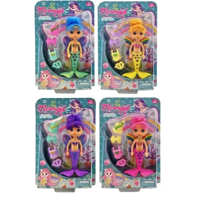 Milá morská víla s príslušenstvom 16cm - žltá