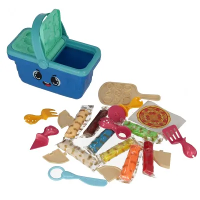 Modelovacia hmota v košíku pizza