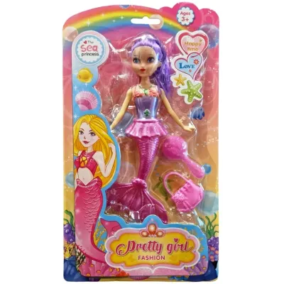 Morská víla s príslušenstvom 21cm - modrá