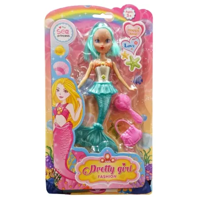 Morská víla s príslušenstvom 21cm - modrá