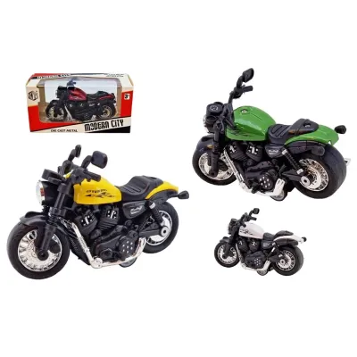 Motorka kovová 10cm - žltá