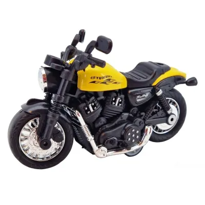 Motorka kovová 10cm - žltá