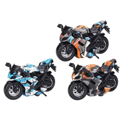 Motorka na spätné natiahnutie 16cm - modrá