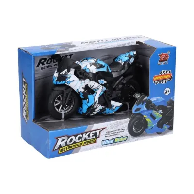 Motorka na spätné natiahnutie 16cm - modrá