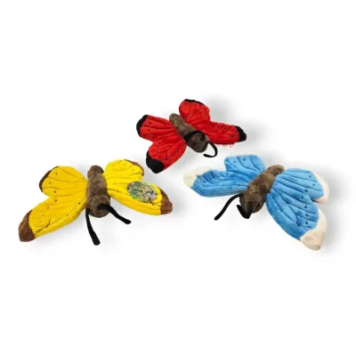 Motýľ plyšový 24cm - žltá