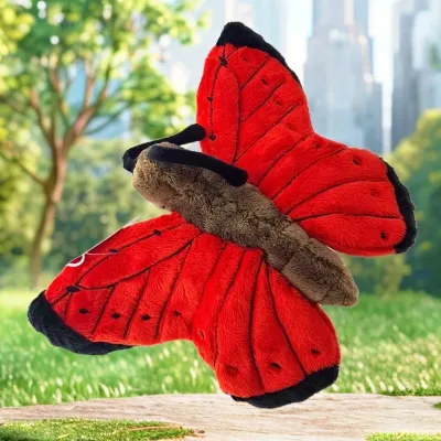 Motýľ plyšový 24cm - žltá