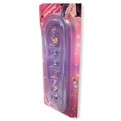 Náhrdelník s príveskami - modrá