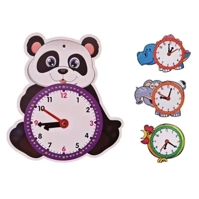 Náučné hodiny so zvieratkami pre deti 30cm - sloník