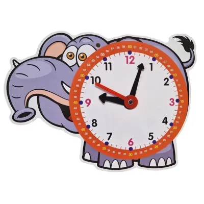 Náučné hodiny so zvieratkami pre deti 30cm - sloník
