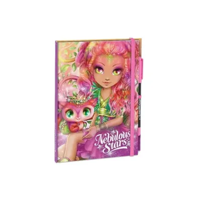Nebulous Stars Denníček s čiernými stranami 15x20cm - modrá