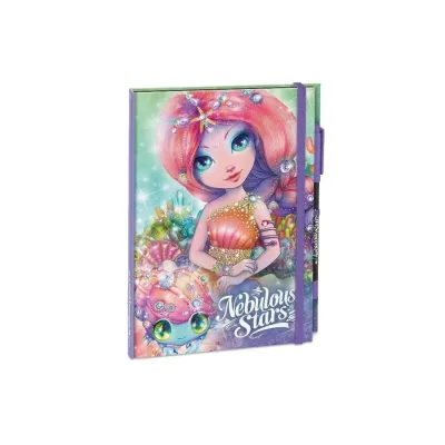 Nebulous Stars Denníček s čiernými stranami 15x20cm - modrá