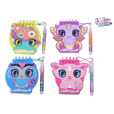 Nebulous Stars mini zápisník s perom 9cm - modrá