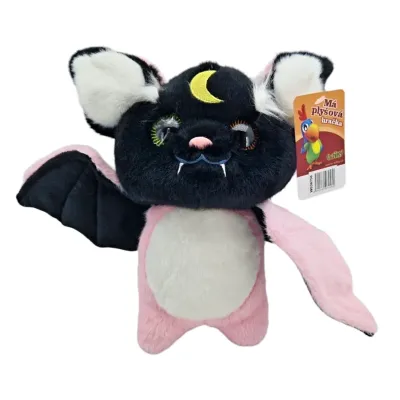 Netopier plyšový 20cm - ružová