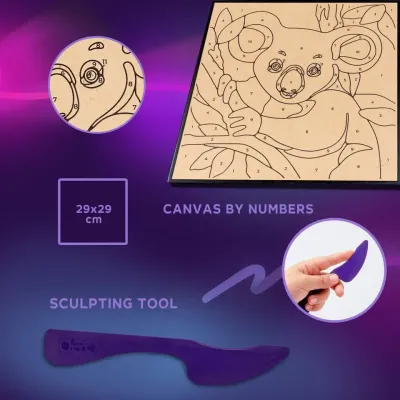 OKTO Maľovanie hmotou podľa čísel "Koala" 29x29 cm