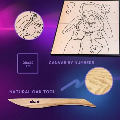 OKTO maľovanie samotvrdnúcou hmotou 30 x 30 cm Zajac