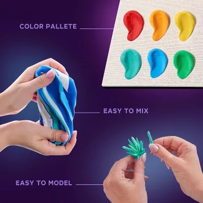 OKTO Modelovacia sada v drevenom ráme 21x21cm Pokojný oceán