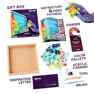 OKTO Modelovacia sada v drevenom ráme 21x21cm Pokojný oceán